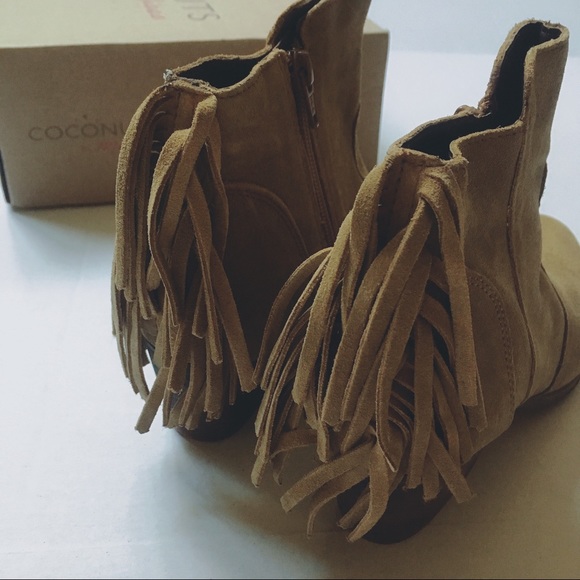 NWT Coconuts by Matisse camel suede fringe bootie - Picture 4 of 7